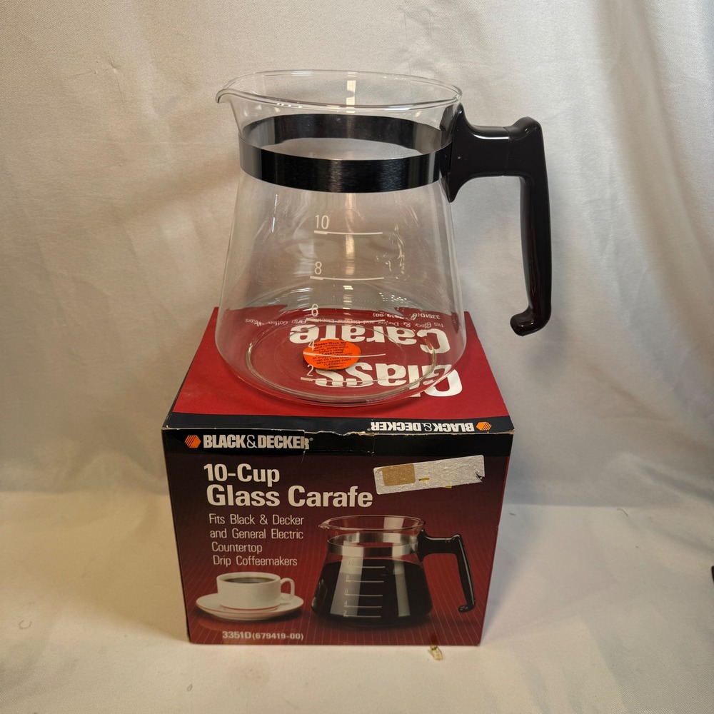 Black & Decker 10 Cup Glass Carafe Replacement for GE Coffeemakers 3351D NEW